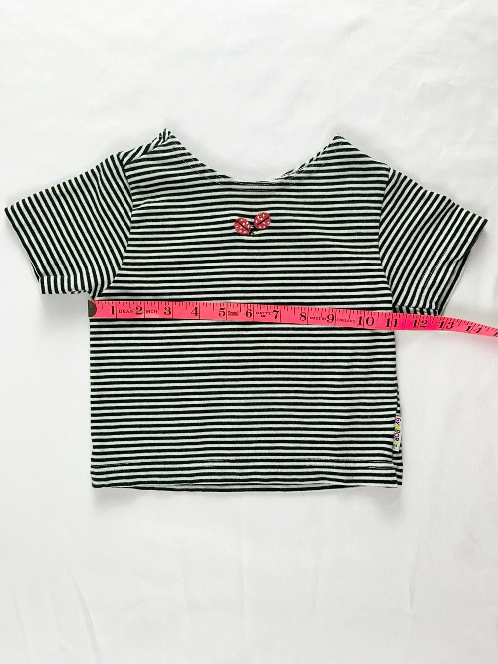 Gymboree 2011 Ladybug Rainbow Tag Striped Cotton Crewneck T-Shirt Size XS